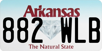 AR license plate 882WLB