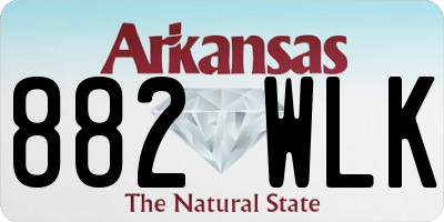 AR license plate 882WLK