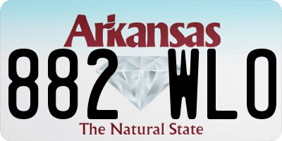 AR license plate 882WLO