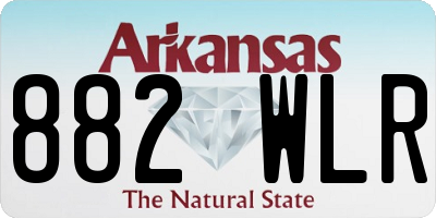 AR license plate 882WLR