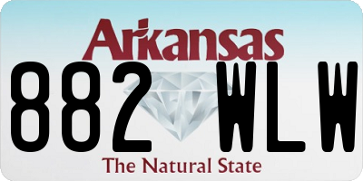 AR license plate 882WLW