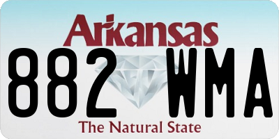 AR license plate 882WMA