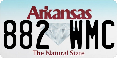 AR license plate 882WMC