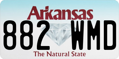 AR license plate 882WMD