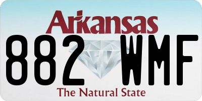 AR license plate 882WMF