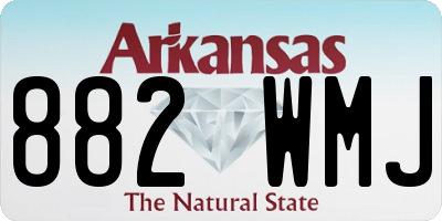 AR license plate 882WMJ