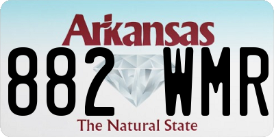 AR license plate 882WMR
