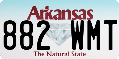 AR license plate 882WMT