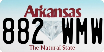 AR license plate 882WMW