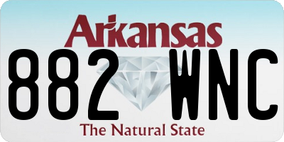 AR license plate 882WNC