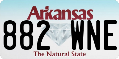 AR license plate 882WNE