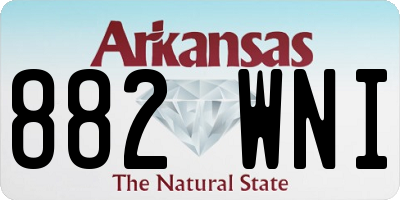 AR license plate 882WNI
