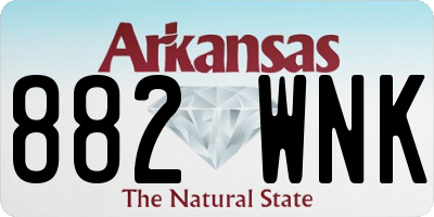 AR license plate 882WNK