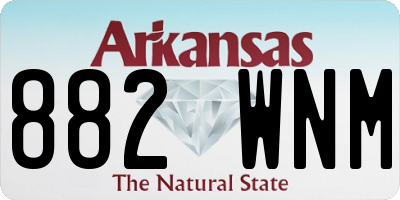 AR license plate 882WNM