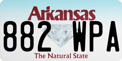 AR license plate 882WPA