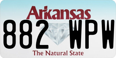 AR license plate 882WPW