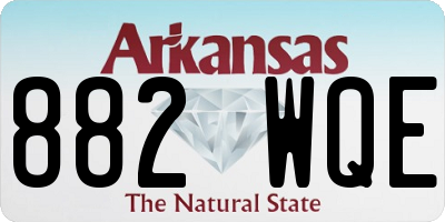 AR license plate 882WQE