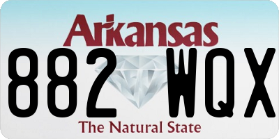 AR license plate 882WQX