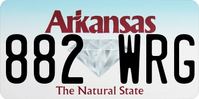 AR license plate 882WRG