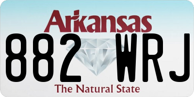 AR license plate 882WRJ