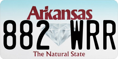 AR license plate 882WRR