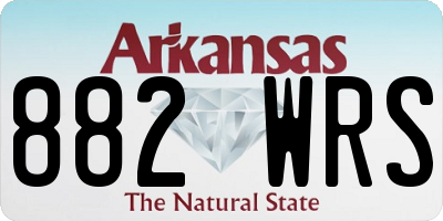 AR license plate 882WRS