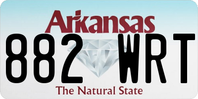 AR license plate 882WRT