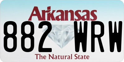 AR license plate 882WRW