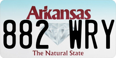 AR license plate 882WRY