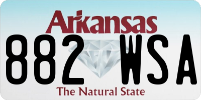 AR license plate 882WSA