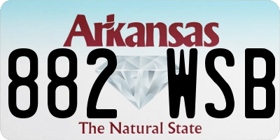 AR license plate 882WSB