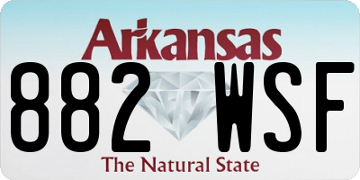 AR license plate 882WSF