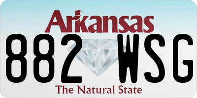 AR license plate 882WSG
