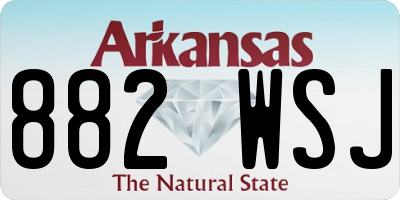AR license plate 882WSJ