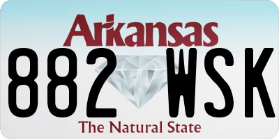 AR license plate 882WSK