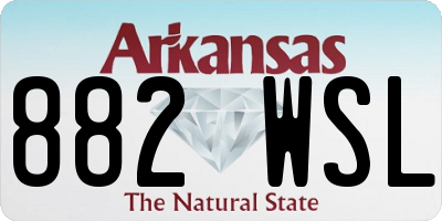 AR license plate 882WSL