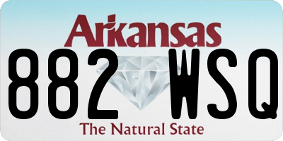 AR license plate 882WSQ