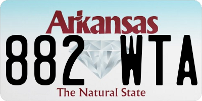 AR license plate 882WTA