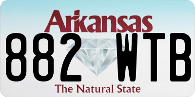 AR license plate 882WTB