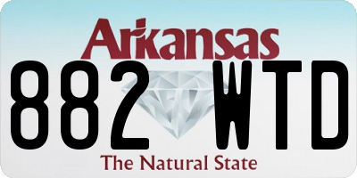 AR license plate 882WTD