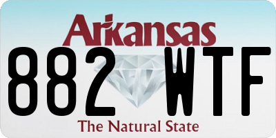 AR license plate 882WTF