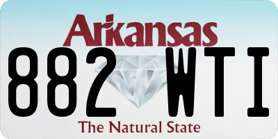 AR license plate 882WTI