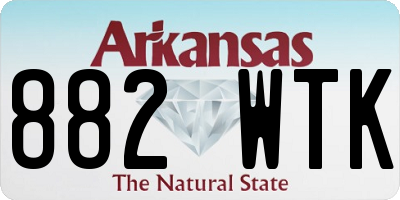 AR license plate 882WTK