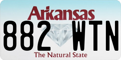 AR license plate 882WTN