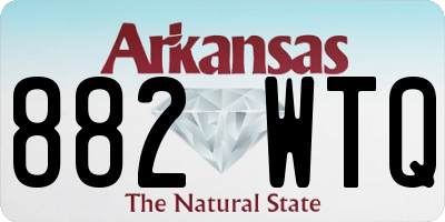AR license plate 882WTQ