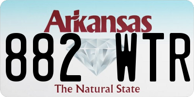 AR license plate 882WTR