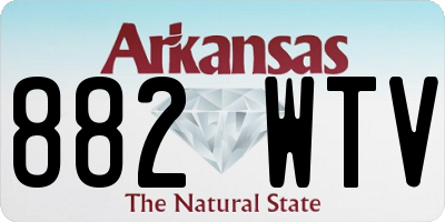 AR license plate 882WTV