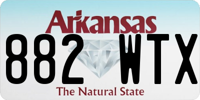 AR license plate 882WTX