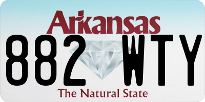 AR license plate 882WTY