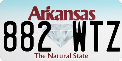 AR license plate 882WTZ